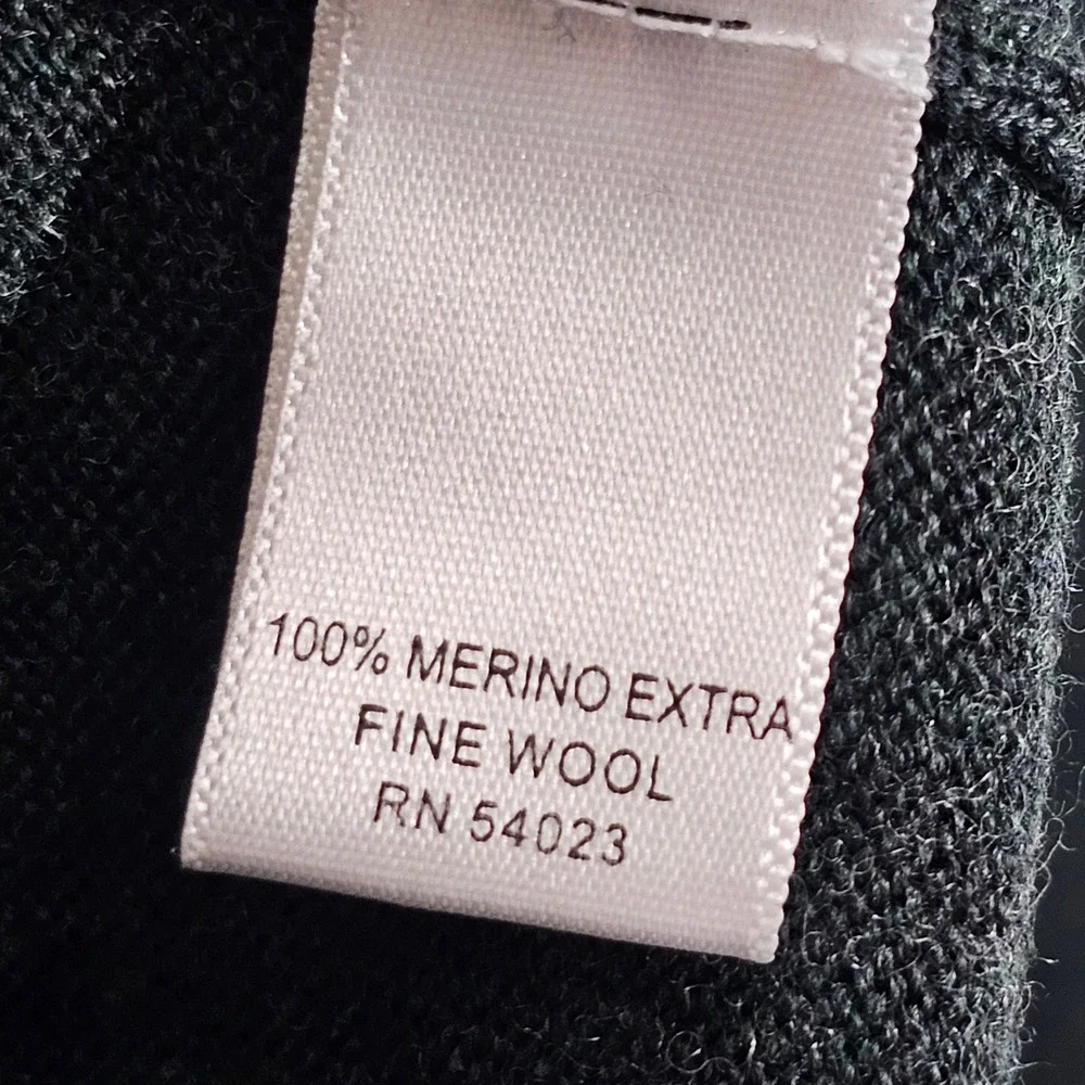 Banana Republic Extra Fine Merino Wool V-Neck Sweater Mens L Pullover Knit Green